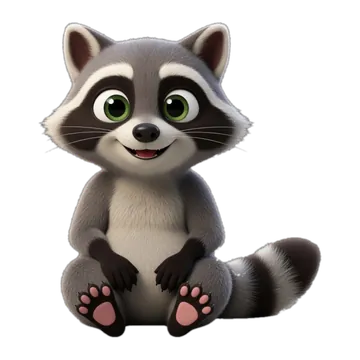 Raccoon character artwork