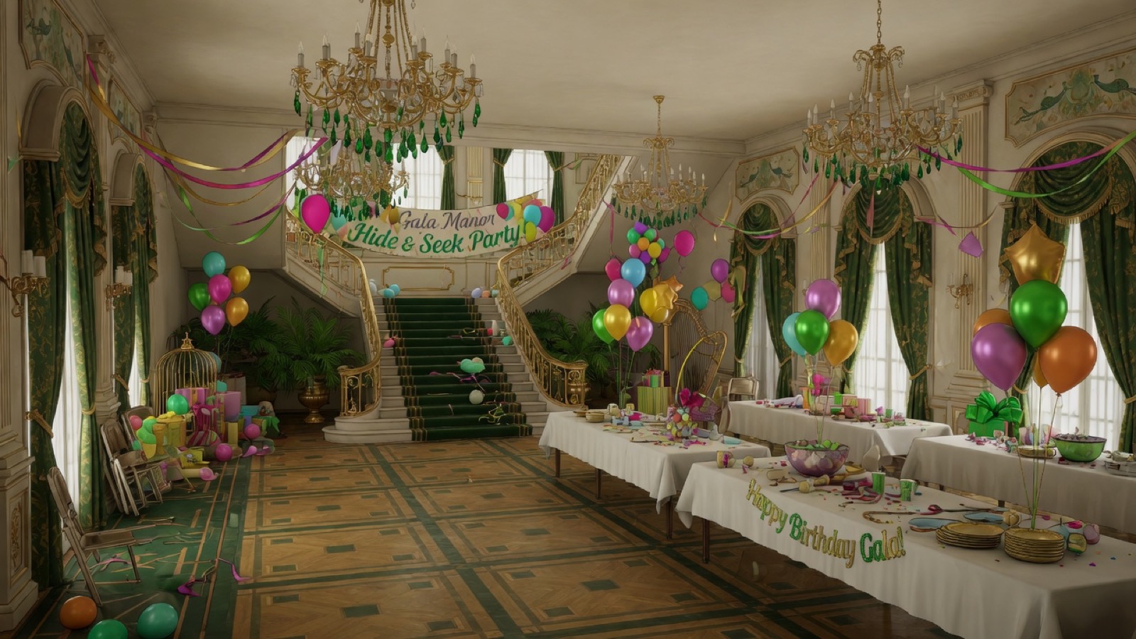 A grand manor interior