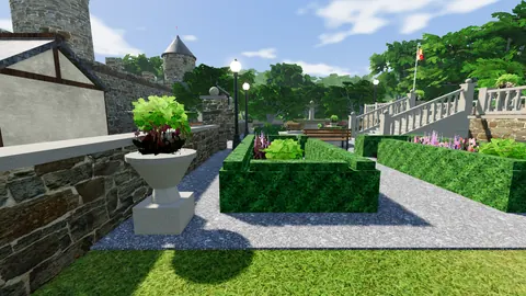 Castle Keep hedge garden