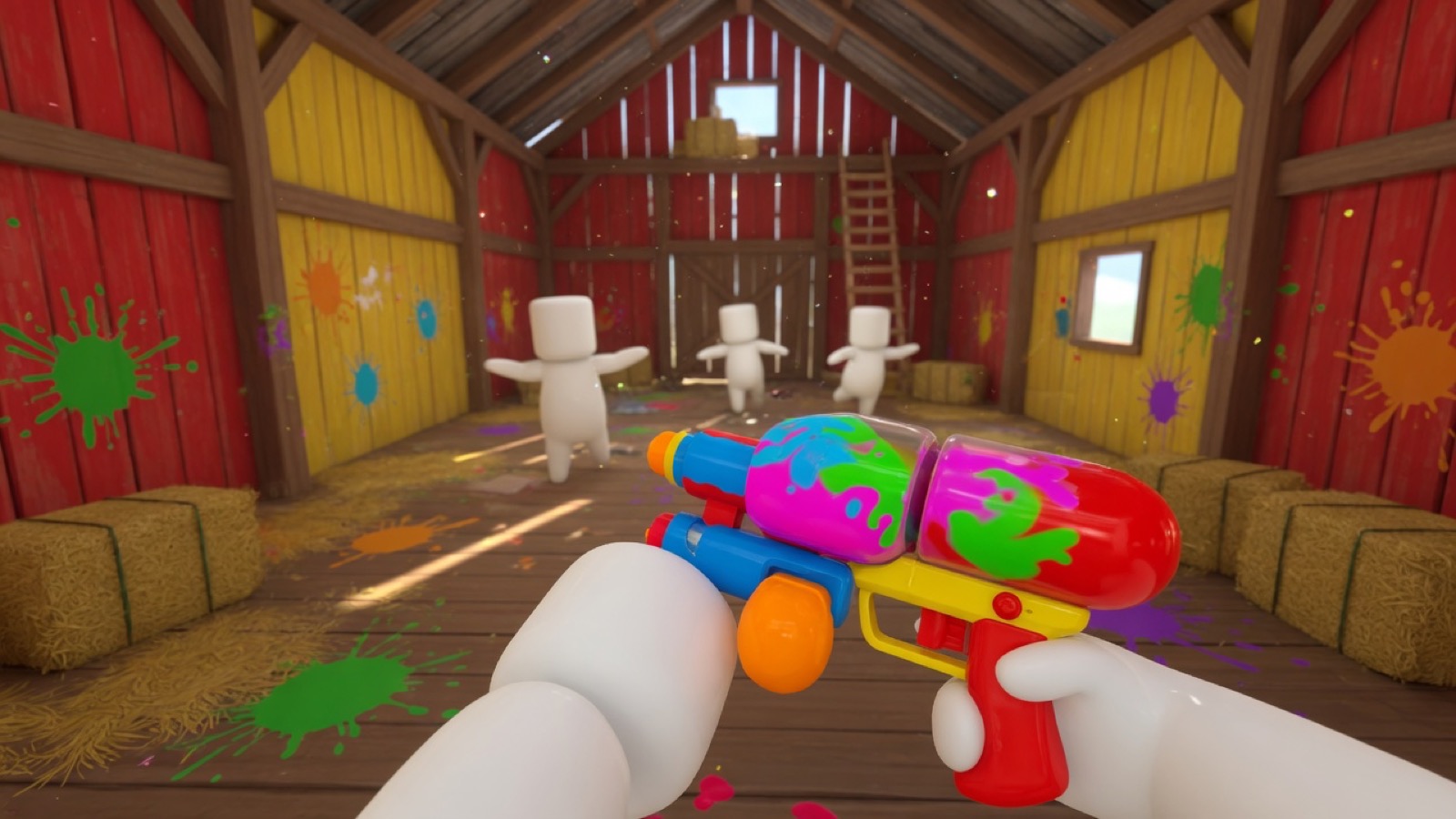 A seeker hunting with a toy paint blaster